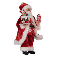 Clayre &amp; Eef   | Kerstdecoratie Kerstman Rood 16x8x28 cm | 66325