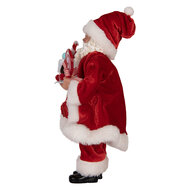 Clayre &amp; Eef   | Kerstdecoratie Kerstman Rood 16x8x28 cm | 66325