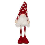 Clayre &amp; Eef   | Decoratie Beeld Kabouter met LED Rood Wit 8x12x56 cm | 66328