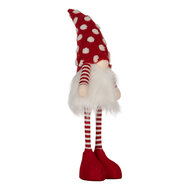 Clayre &amp; Eef   | Decoratie Beeld Kabouter met LED Rood Wit 8x12x56 cm | 66328