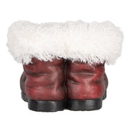 Clayre &amp; Eef   | Bloempot Binnen Laarzen kerstman Rood Wit 26x26x20 cm | 6MG0144
