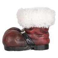 Clayre &amp; Eef   | Bloempot Binnen Laarzen kerstman Rood Wit 26x26x20 cm | 6MG0144