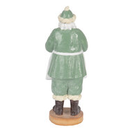 Clayre &amp; Eef   | Kerstdecoratie Kerstman Groen Wit 11x11x30 cm | 6PR5528