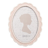 Clayre & Eef | Fotolijst Roze Wit 13x2x18 cm / 10x15 cm | 2F1302