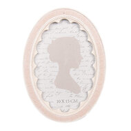 Clayre & Eef | Fotolijst Roze Wit 13x2x18 cm / 10x15 cm | 2F1307