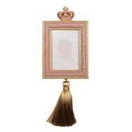 Clayre & Eef | Fotolijst Roze Goudkleurig 9x2x25 cm / 6x9 cm | 2F1308