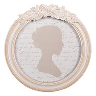 Clayre & Eef | Fotolijst Beige 15x2x16 cm / ø 13 cm | 2F1316