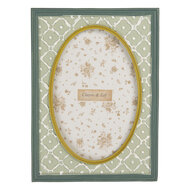 Clayre & Eef | Fotolijst Groen Wit 14x2x19 cm / 10x15 cm | 2F1347