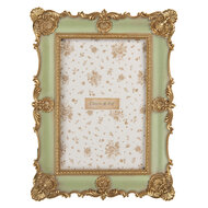 Clayre & Eef | Fotolijst Groen Goudkleurig 15x2x21 cm / 10x15 cm | 2F1354S