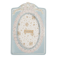 Clayre &amp; Eef   | Fotolijst Blauw Beige 14x2x21 cm / 10x15 cm | 2F1358