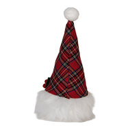 Clayre &amp; Eef   | Decoratie Beeld Kabouter met LED Rood Wit 10x10x25 cm / 3xAA | 66332