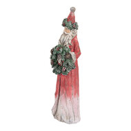 Clayre &amp; Eef   | Kerstdecoratie Kerstman Rood Groen 7x6x24 cm | 6PR5527