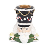 Clayre &amp; Eef   | Kandelaar Notenkraker Groen Wit 8x6x9 cm | 6PR5541