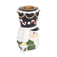 Clayre &amp; Eef   | Kandelaar Notenkraker Groen Wit 8x6x9 cm | 6PR5541