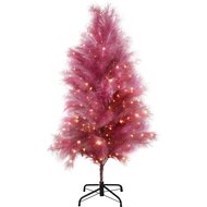 Dekoratief | Decoratieboom 'Royal Feathers', bordeaux, 211 LED, 150cm | A255928