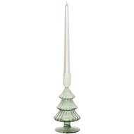 Dekoratief | Kaarsenhouder &#039;Tree&#039;, groen, glas, 11x11x21cm | A255996