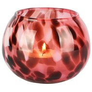 Dekoratief | Theelichthouder &#039;Brushed Pink&#039;, glas, 12x12x9cm | A258078