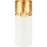 Dekoratief | Windlicht &#039;Wild Forest&#039;, wit/goud, metaal, 15x15x39cm | A258195