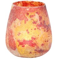Dekoratief | Theelichthouder &#039;Sunset Shine&#039;, glas, 11x11x12cm | A258260