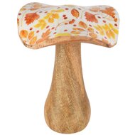 Dekoratief | Paddenstoel &#039;Autumn Air&#039;, hout/email, 13x13x16cm | A258313