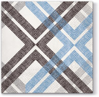 Dekoratief | Pakje 20 servetten &#039;Stylisch Check blue&#039;, 33x33cm | A701133