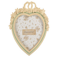 Clayre &amp; Eef   | Fotolijst Beige Groen 16x3x23 cm / 13x18 cm | 2F1364M