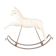 Clayre & Eef | Decoratie Hobbelpaard Wit 61x15x51 cm | 5PR0176