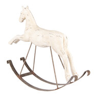 Clayre & Eef | Decoratie Hobbelpaard Wit 61x15x51 cm | 5PR0176