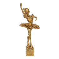 Clayre & Eef | Decoratie Ballerina Goudkleurig 20x17x45 cm | 6PR5418