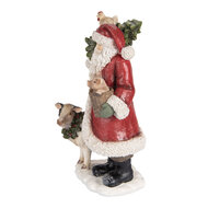Clayre & Eef | Kerstdecoratie Kerstman Rood Wit 17x16x30 cm | 6PR5517