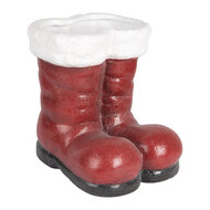 Clayre & Eef | Decoratie Laarzen Kerstman Rood Wit 22x22x23 cm | 6PR5525