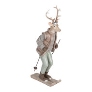 Clayre & Eef | Decoratie Hert Bruin Grijs 16x11x33 cm | 6PR5530