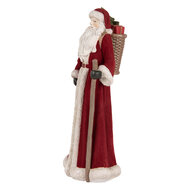 Clayre & Eef | Kerstdecoratie Kerstman Rood Wit 16x15x37 cm | 6PR5539