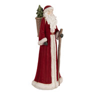 Clayre & Eef | Kerstdecoratie Kerstman Rood Wit 16x15x37 cm | 6PR5539