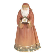 Clayre & Eef | Kerstdecoratie Kerstman Rood Bruin 17x13x27 cm | 6PR5543