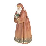 Clayre & Eef | Kerstdecoratie Kerstman Rood Bruin 17x13x27 cm | 6PR5543