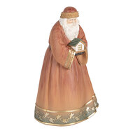 Clayre & Eef | Kerstdecoratie Kerstman Rood Bruin 17x13x27 cm | 6PR5543