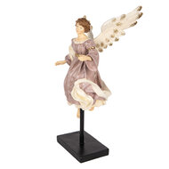 Clayre & Eef | Decoratie Engel Beige Wit 23x21x42 cm | 6PR5599