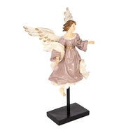 Clayre & Eef | Decoratie Engel Beige Wit 23x21x42 cm | 6PR5599