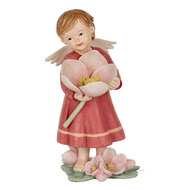 Clayre & Eef | Decoratie Engel Roze Beige 7x6x12 cm | 6PR5602