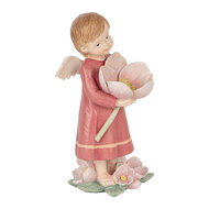 Clayre & Eef | Decoratie Engel Roze Beige 7x6x12 cm | 6PR5602