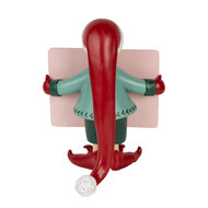 Clayre & Eef | Decoratie elf met krijtbord Rood Zwart 18x15x23 cm | 6PR5606