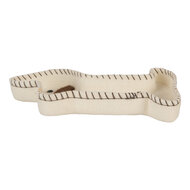 Clayre &amp; Eef   | Vilten schaal hond Wit Bruin 20x13x3 cm | 66287