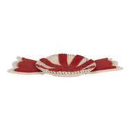 Clayre &amp; Eef   | Vilten Schaal Snoepje Rood Wit 30x18x3 cm | 66289