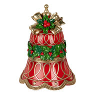 Clayre & Eef | Decoratie Bel Rood Groen ø 32x41 cm | 6PR5612