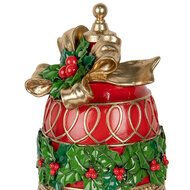 Clayre & Eef | Decoratie Bel Rood Groen ø 32x41 cm | 6PR5612