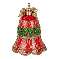 Clayre & Eef | Decoratie Bel Rood Groen ø 32x41 cm | 6PR5612