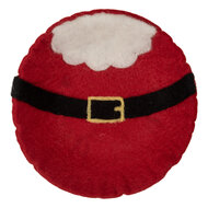 Clayre &amp; Eef   | Vilten Schaal Kerstman Rood Wit &oslash; 18x4 cm | 66291