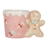 Clayre & Eef | Mok Roze Bruin 15x10x10 cm / 350 ml | 6CEMU0199