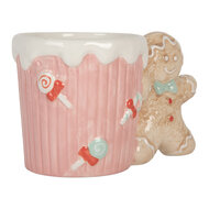 Clayre & Eef | Mok Roze Bruin 15x10x10 cm / 350 ml | 6CEMU0199